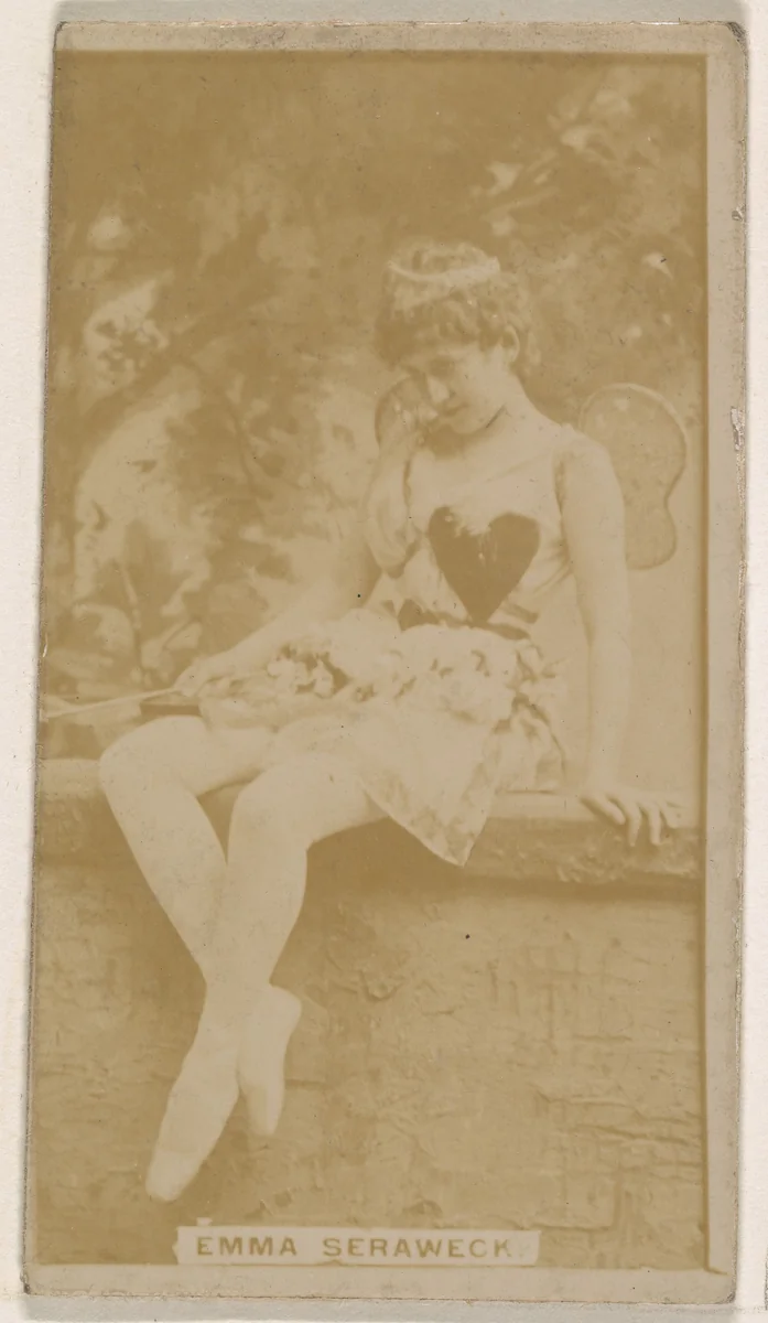 Emma Seraweck, from the Actresses series (N245) issued by Kinney Brothers to promote Sweet Caporal Cigarettes by Kinney Brothers Tobacco Company, photograph, 1890