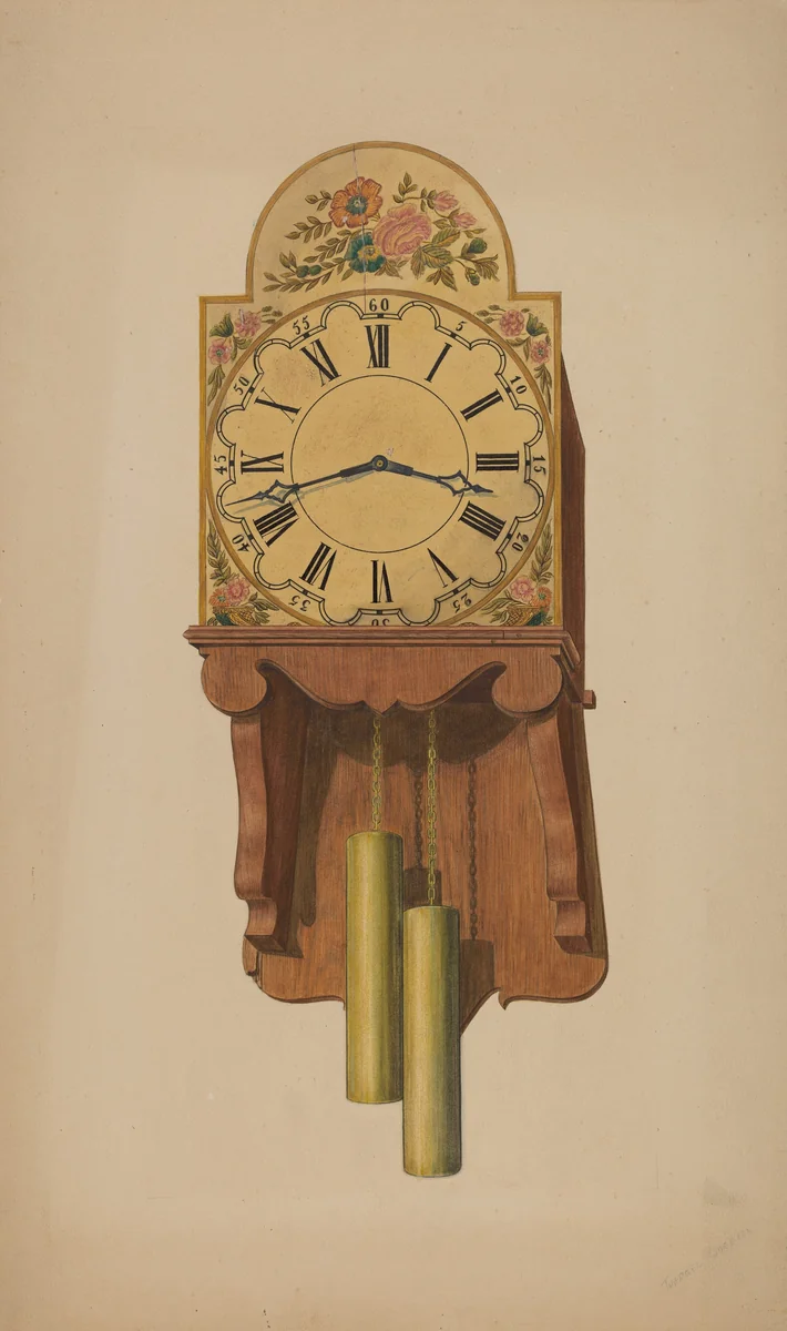 Wall Clock by Therkel Anderson, index of american design, 1938