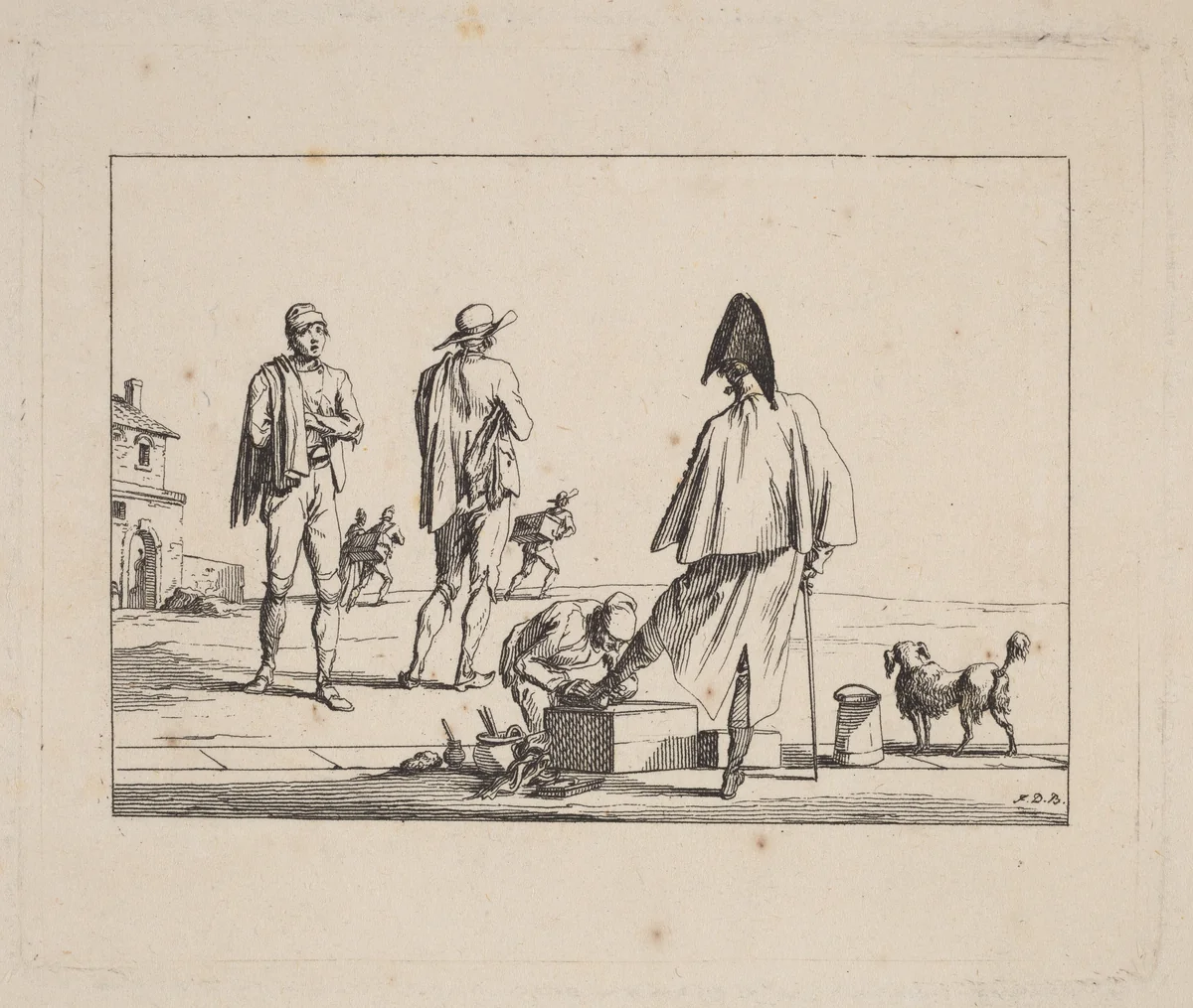 Décroteur et Ramoneur (Scraper and Chimney Sweep) by Jean Duplessis-Bertaux, print, 1798-1807