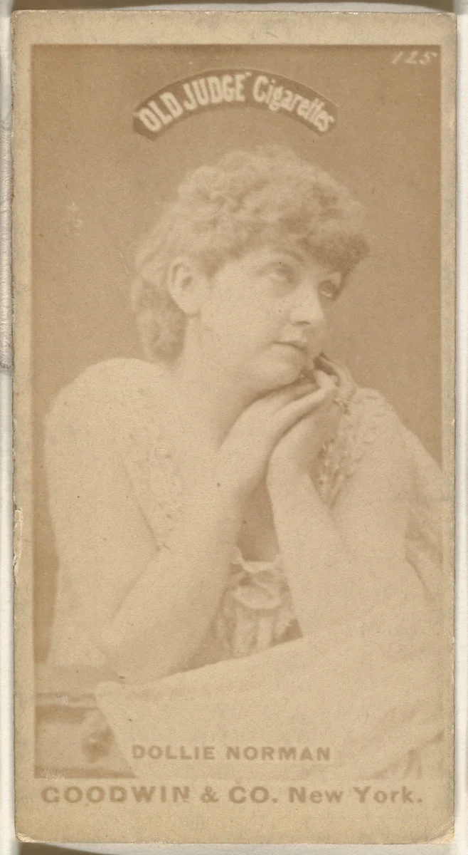 Dollie Norman, from the Actors and Actresses series (N171) for Old Judge Cigarettes by Goodwin & Company, photograph, 1886-1890