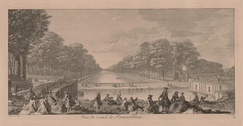 The Canal at Fontainebleau by Jacques Rigaud, print, 1700-1750