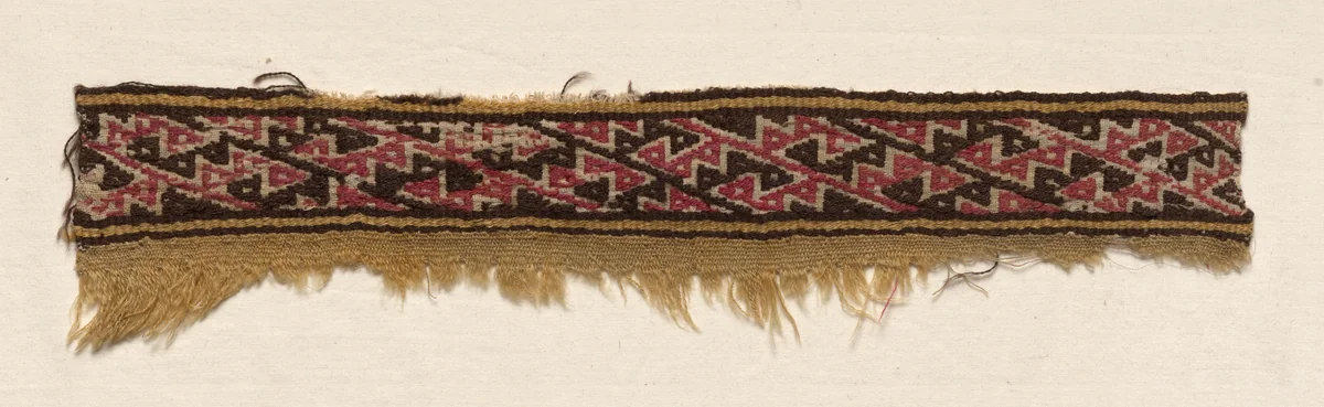 Four Border Strips by Unknown, textile, 1100-1400