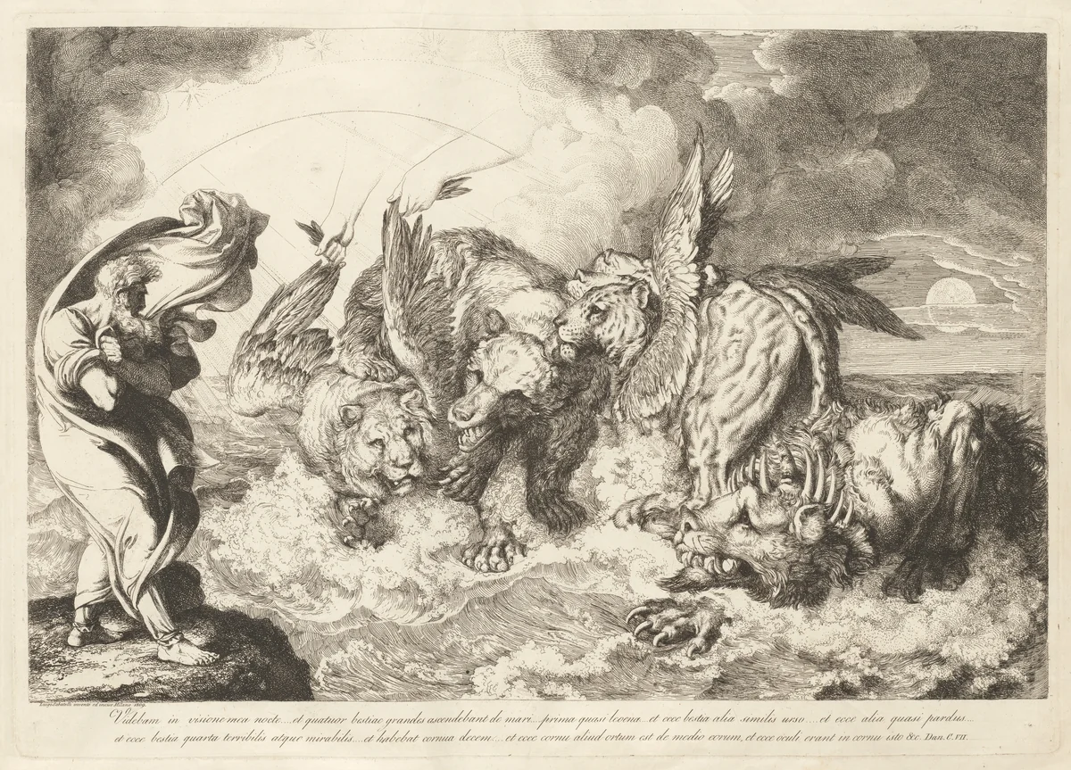 Daniel's Vision by Luigi Sabatelli, print, 1809