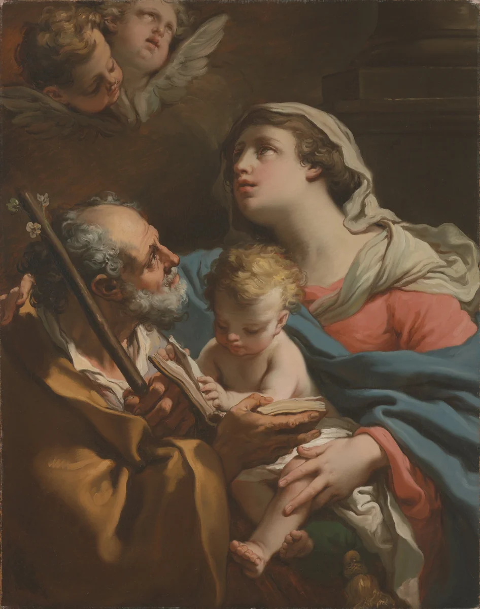 The Holy Family by Gaetano Gandolfi, painting, 1776