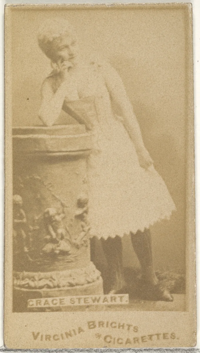 Grace Stewart, from the Actors and Actresses series (N45, Type 1) for Virginia Brights Cigarettes by Allen & Ginter, photograph, 1885-1891