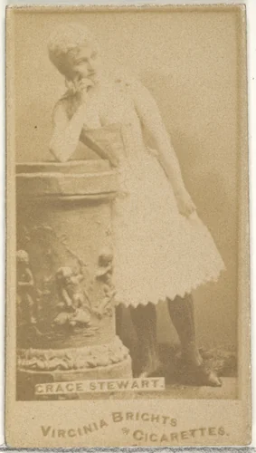 Grace Stewart, from the Actors and Actresses series (N45, Type 1) for Virginia Brights Cigarettes by Allen & Ginter, photograph, 1885-1891
