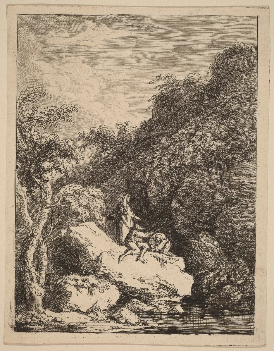 The Outskirts of Florence, on the Way to Rome by Franz Edmund Weirotter, print, 1764