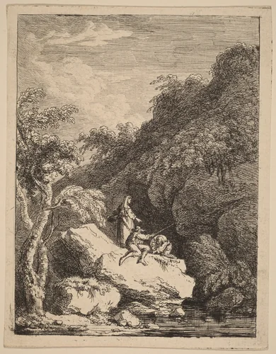 The Outskirts of Florence, on the Way to Rome by Franz Edmund Weirotter, print, 1764
