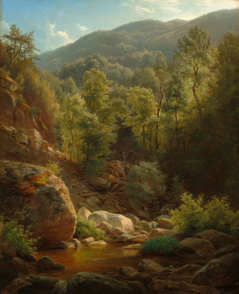 Scene in the Catskills by Paul Weber, painting, 1858