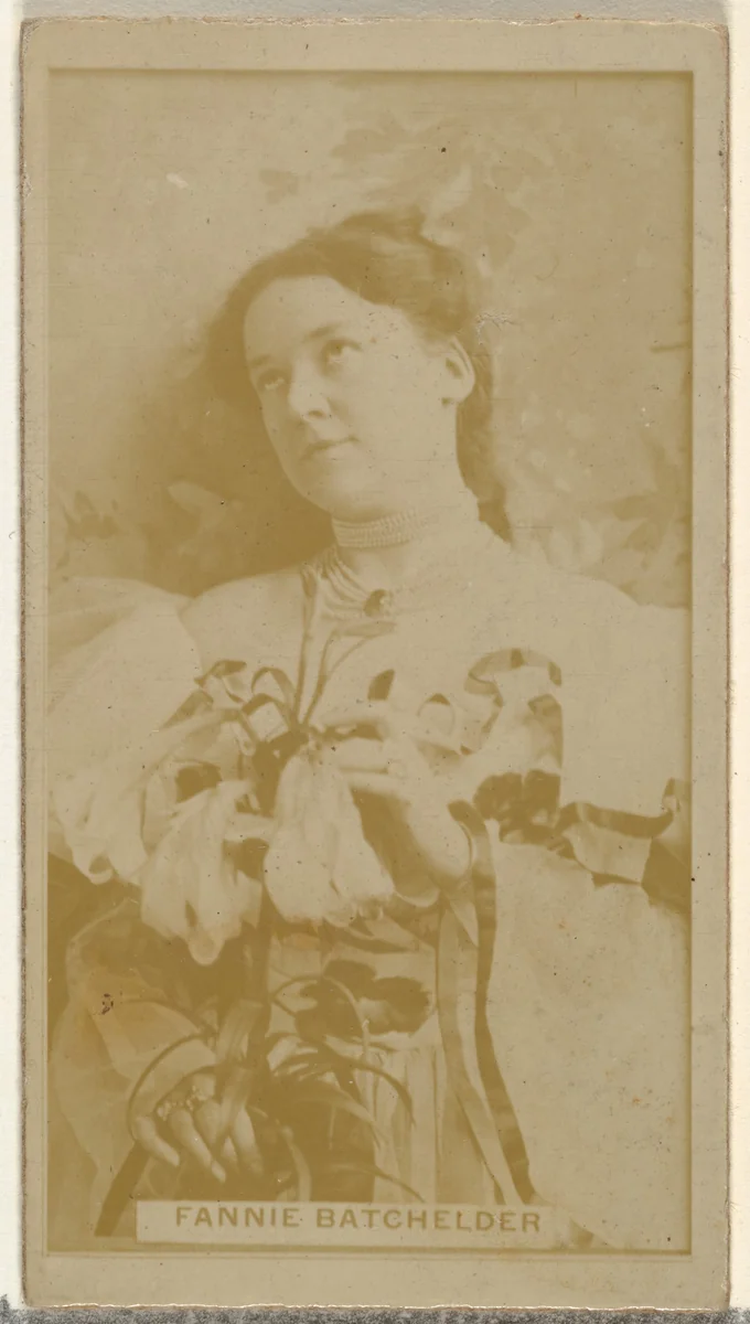 Fannie Batchelder, from the Actors and Actresses series (N145-8) issued by Duke Sons & Co. to promote Duke Cigarettes by W. Duke, Sons & Co., photograph, 1890-1895