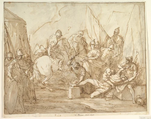 Scene from Ancient History by Giuseppe Piattoli, drawing, 1785-1807
