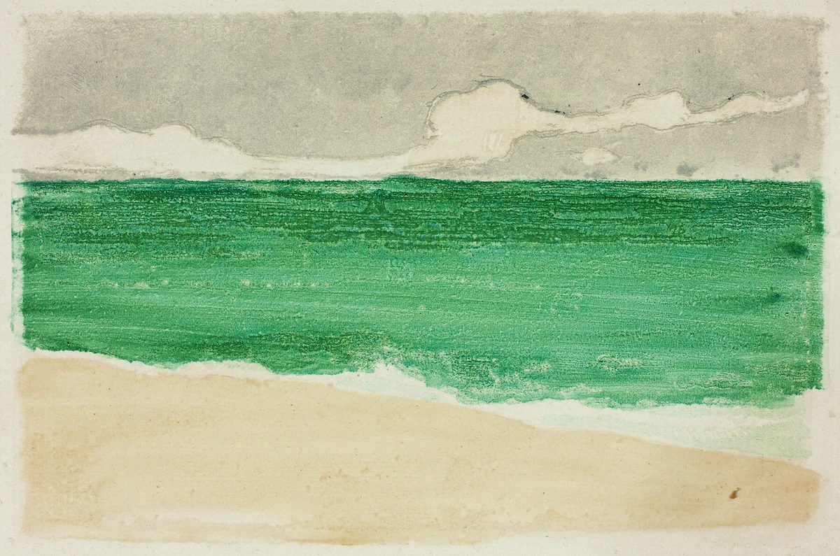 The Sea at Bognor by Theodore Roussel, print, 1895