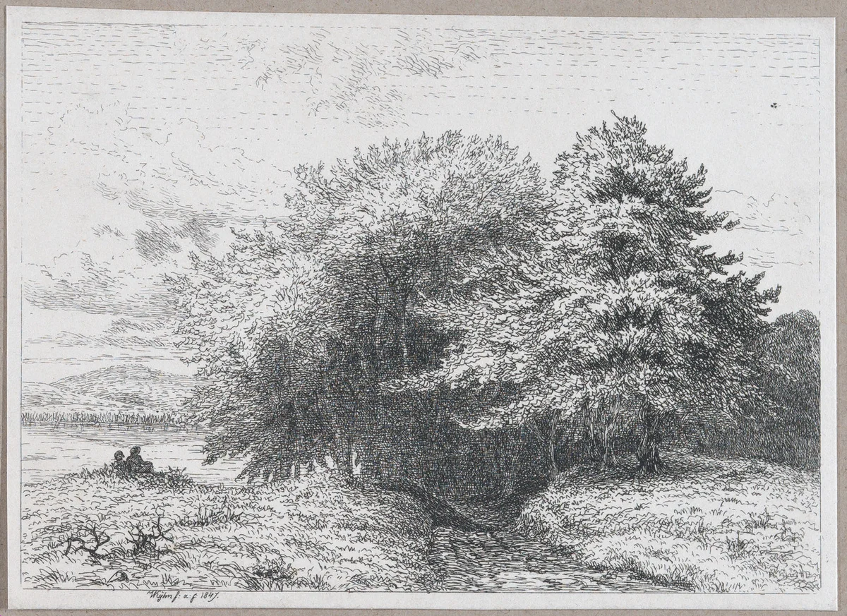 Rural View by Peter Vilhelm Carl Kyhn, print, 1842-1852