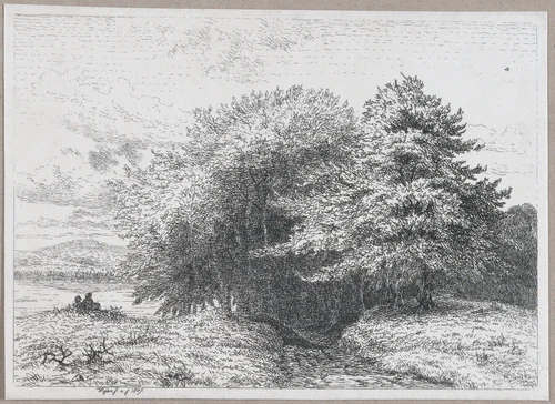 Rural View by Peter Vilhelm Carl Kyhn, print, 1842-1852