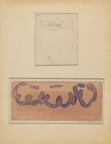 Crock by Yolande Delasser, index of american design, 1936
