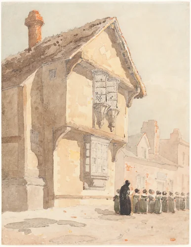 The School Walk by David Cox, drawing, 1783-1859