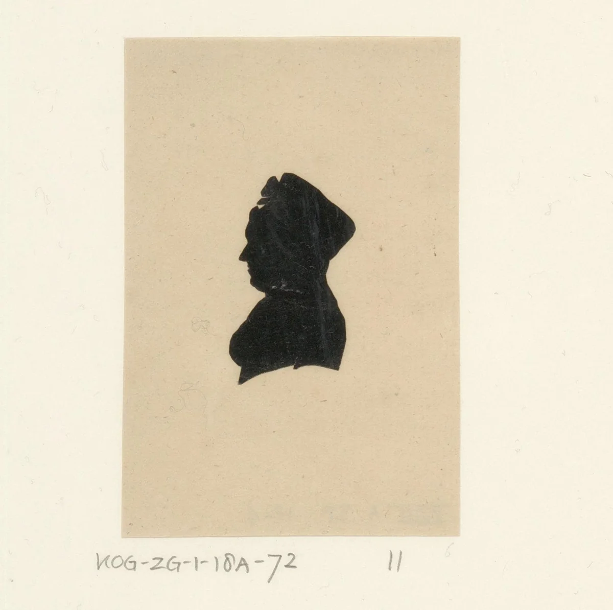 Silhouetportret van de weduwe G. Jansen by anonymous, other, 1775-1849