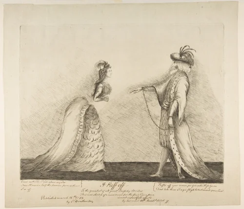 A Puff Off by James Sayers, print, 1777-1787
