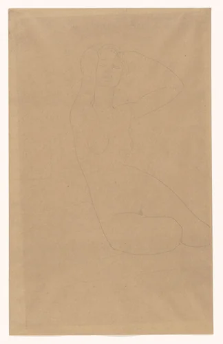 Seated Nude by Amedeo Modigliani, drawing, 1918