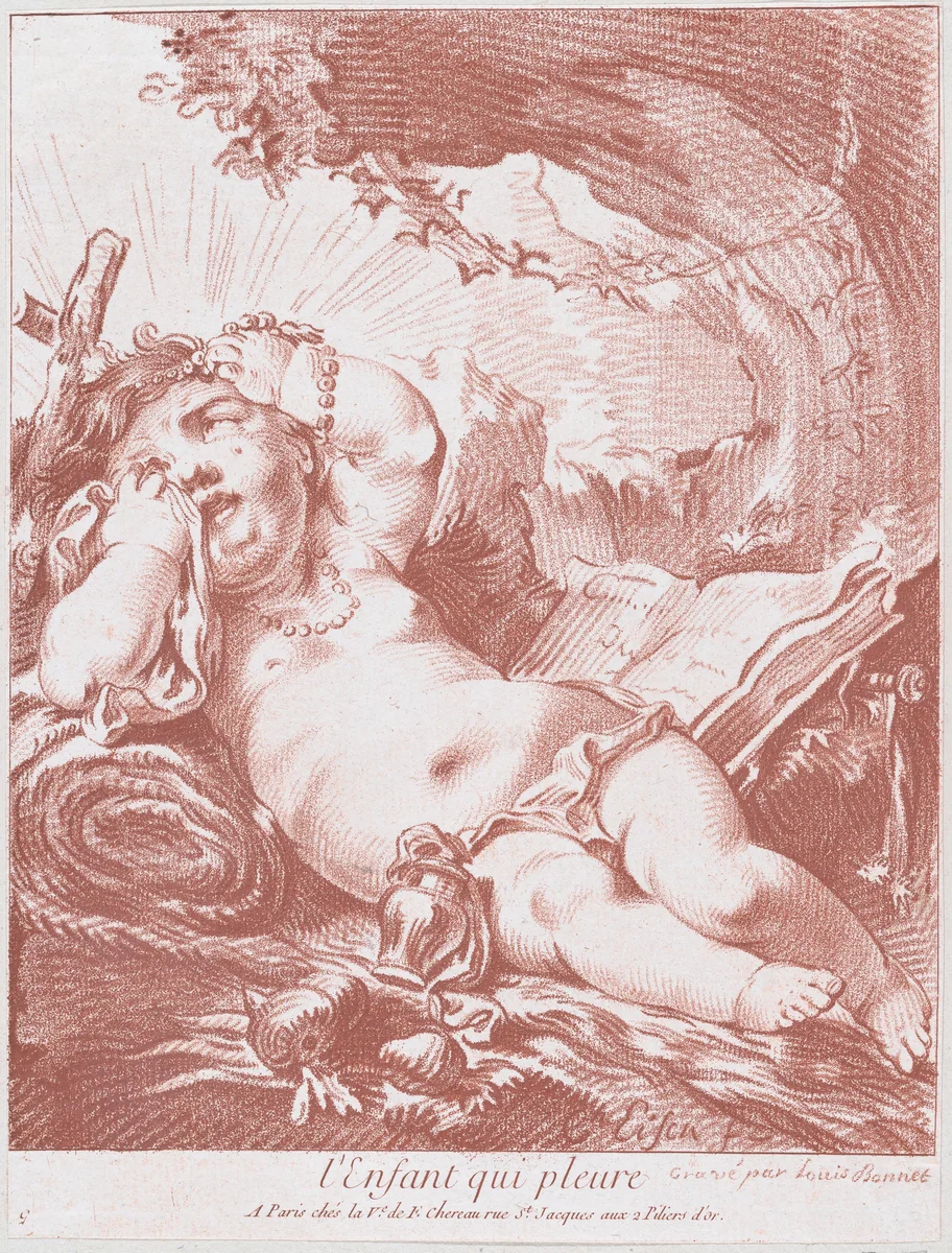 The Crying Child by Louis Marin Bonnet, print, 1755-1765