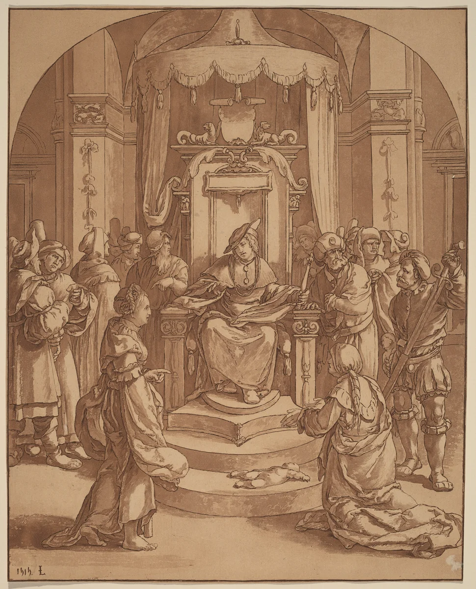 The Judgment of Solomon by Cornelis Ploos van Amstel
Cornelis Brouwer
Jan de Bisschop
Nicolaes de Bruyn
Lucas van Leyden, print, 1782