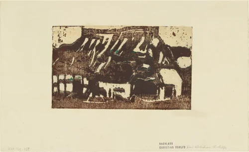 Farmhouse in Holstein (Holsteinisches Bauernhaus) by Christian Rohlfs, print, 1923