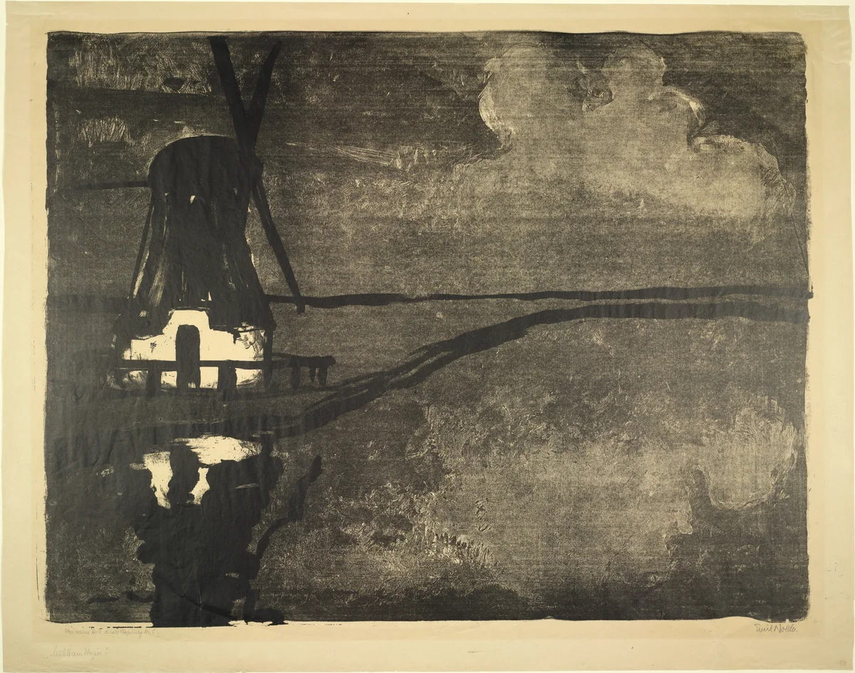 Mill by the Water (Mühle am Wasser) by Emil Nolde, print, 1926