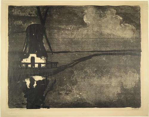 Mill by the Water (Mühle am Wasser) by Emil Nolde, print, 1926
