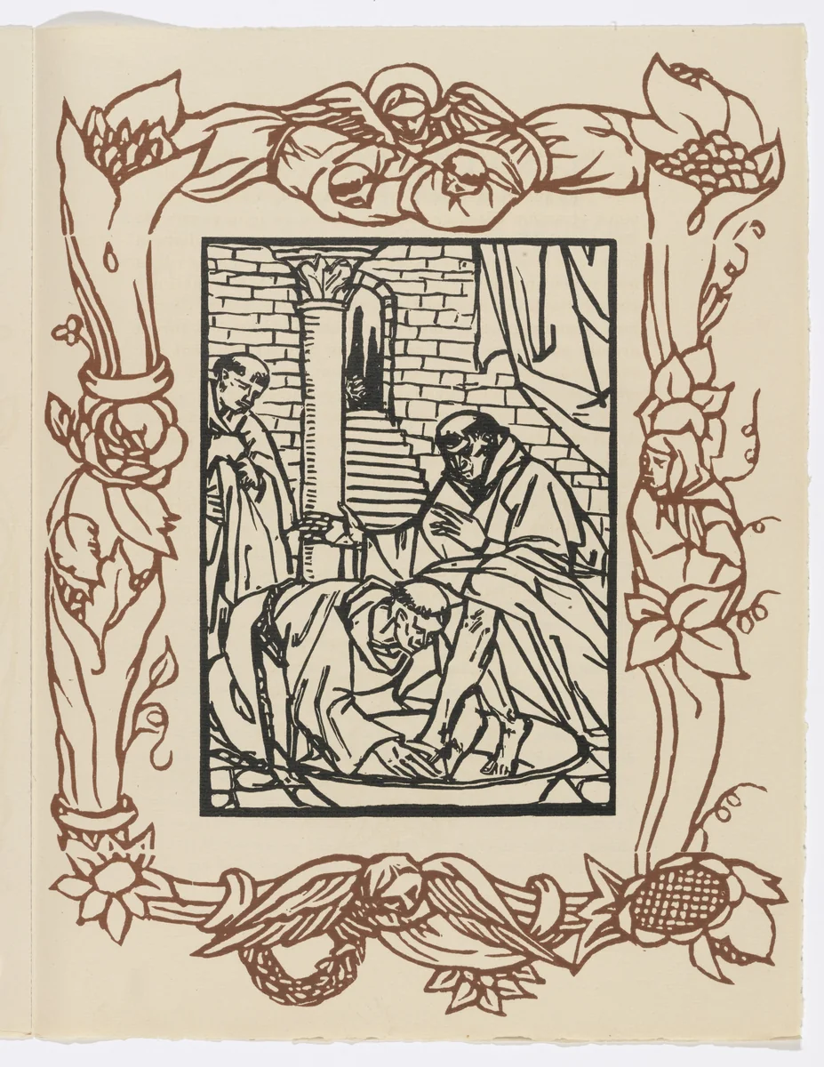 Plate (page 95) from Les Petites Fleurs de St. François (The Little Flowers of St. Francis) by Émile Bernard, illustrated book, 1928