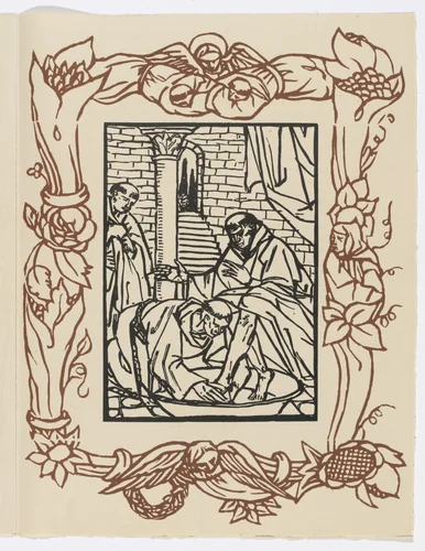 Plate (page 95) from Les Petites Fleurs de St. François (The Little Flowers of St. Francis) by Émile Bernard, illustrated book, 1928