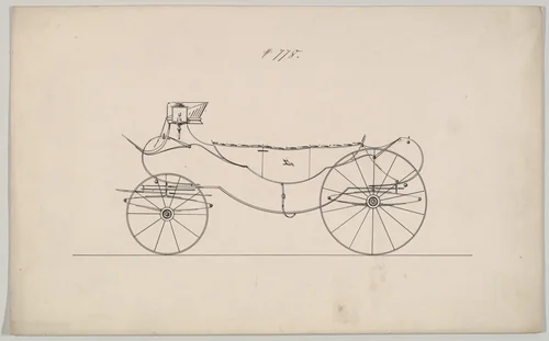 Caleche # 778 by Brewster & Co., drawing, 1850-1870