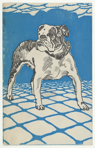 Bulldog by Moriz Jung, print, 1912