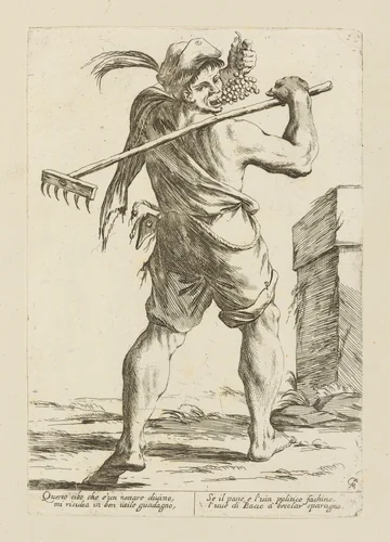 Vine Dresser, from Di Bologna l'Arti per via D'An.ibal' Ca.rac, plate 8 by Giuseppe Maria Mitelli, print, 1660