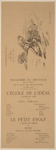 L'Ecole de l'idéal; Le Petit Eyolf by Félicien Rops, print, 1895