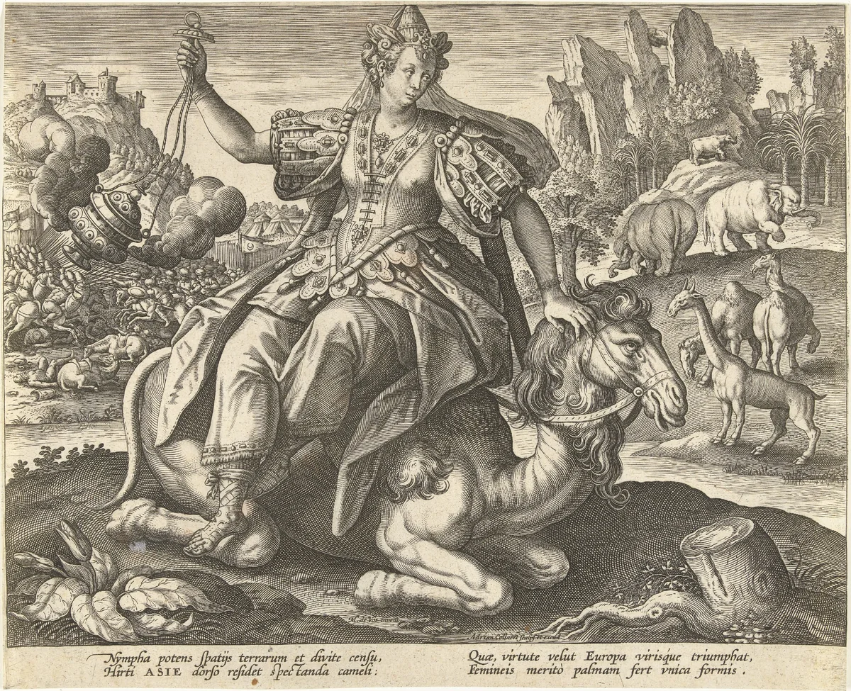 Azië by Unknown, print, 1586-1591