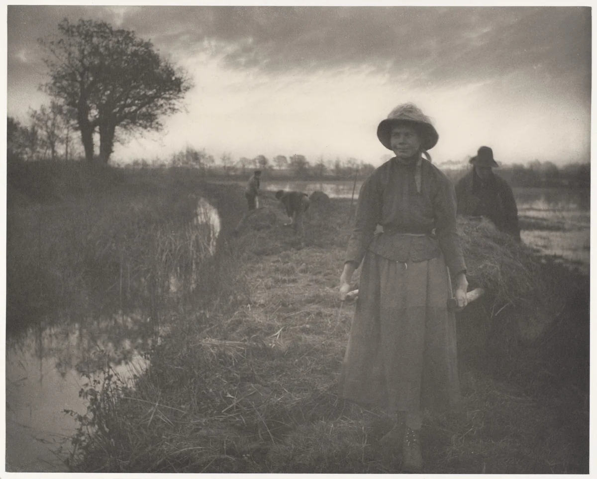 Poling the Marsh Hay by Peter Henry Emerson, photograph, 1886