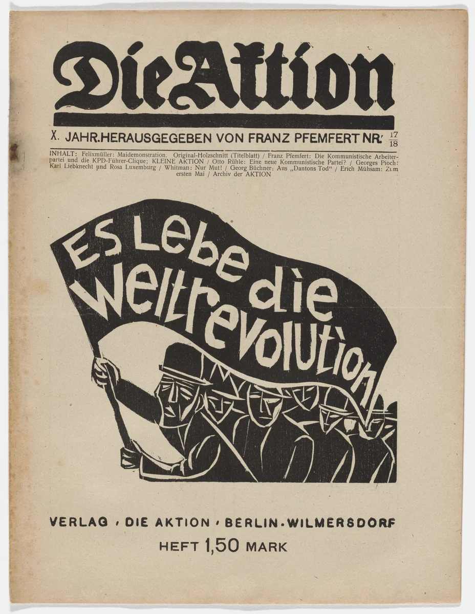 Die Aktion, vol. 10, no. 17/18 by Conrad Felixmüller, periodical, 1920