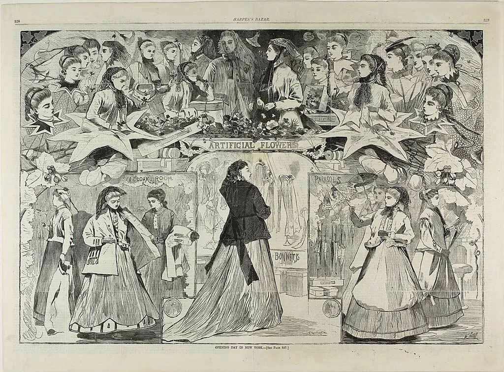 Opening Day in New York by Winslow Homer, print, 1868