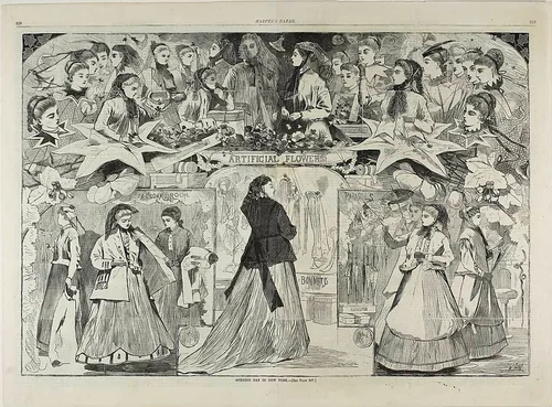 Opening Day in New York by Winslow Homer, print, 1868