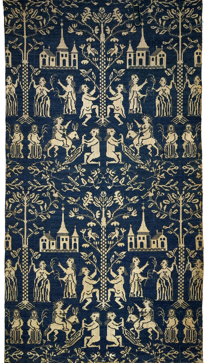 Panel (Depicting Christ Entering Jerusalem) by Denmark, Schleswig-Holstein, textile, 1601-1700