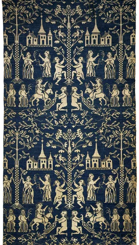 Panel (Depicting Christ Entering Jerusalem) by Denmark, Schleswig-Holstein, textile, 1601-1700