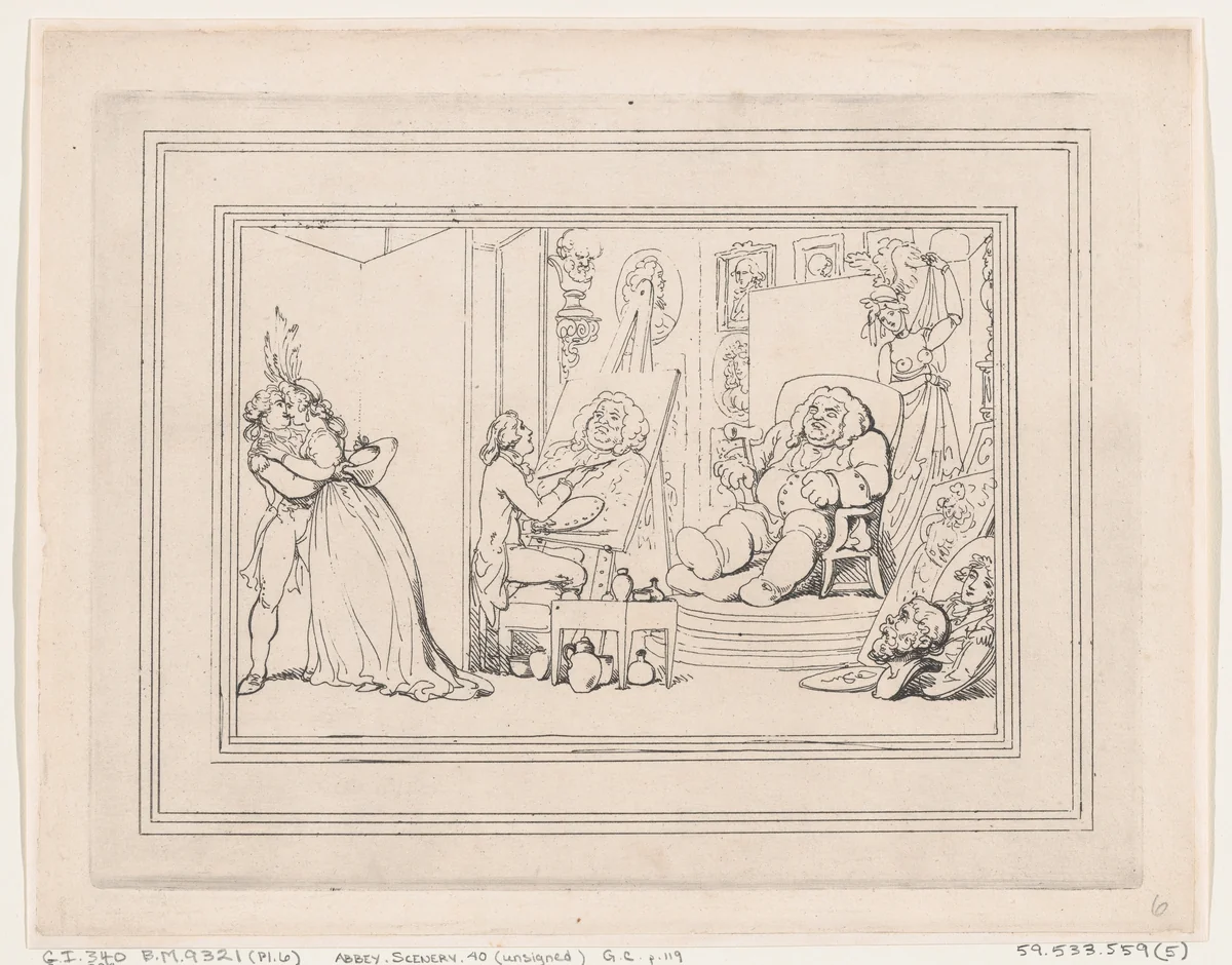 Comforts of Bath, Plate 6 by Thomas Rowlandson, print, 1798