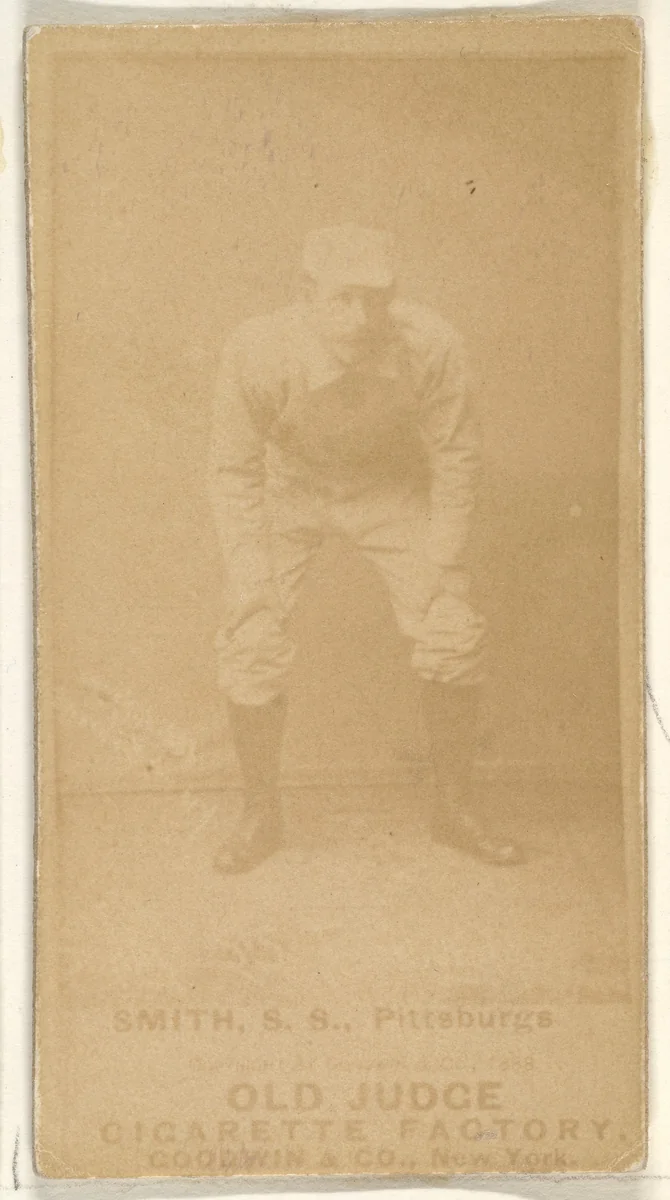Charles Marv "Pop" Smith, Shortstop, Pittsburgh, from the Old Judge series (N172) for Old Judge Cigarettes by Goodwin & Company, photograph, 1888