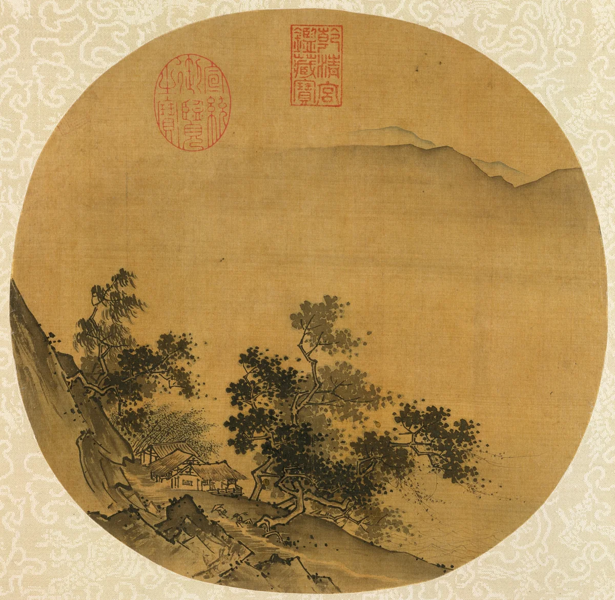Returning Home in a Driving Rain by Xia Gui, painting, 1200-1233