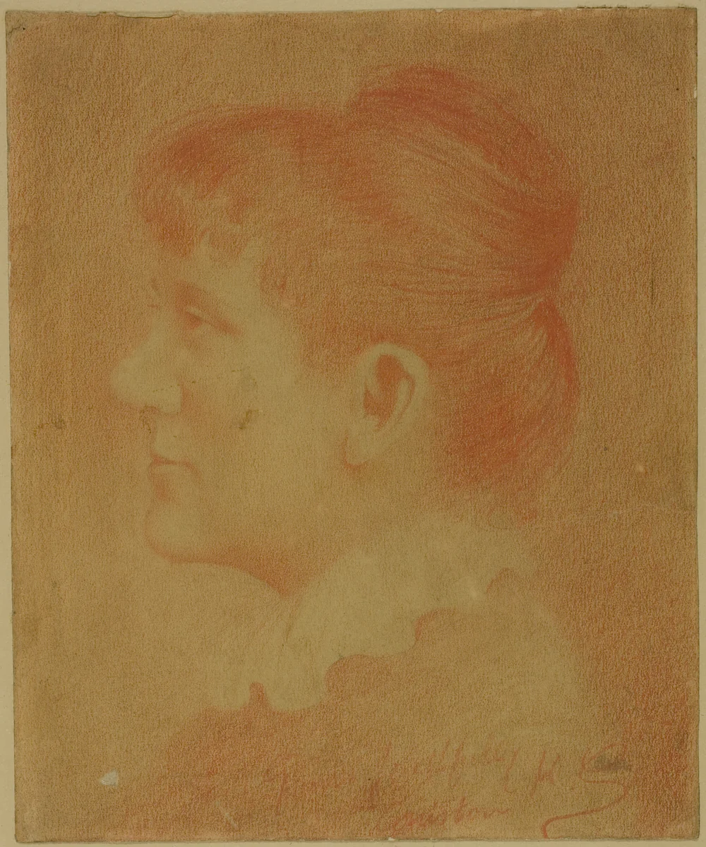 Self-Portrait by Kate Greenaway, drawing, 1866-1901