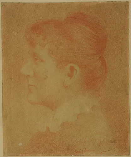 Self-Portrait by Kate Greenaway, drawing, 1866-1901