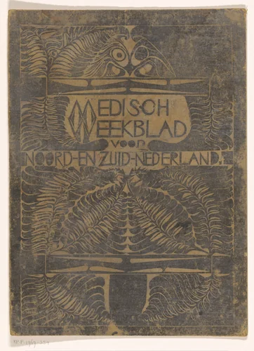 Omslag van het Medisch Weekblad voor Noord- en Zuid-Nederland by Carel Adolph Lion Cachet, print, 1895
