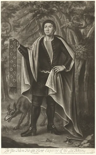 Tee Yee Neen Ho Ga Row, Emperor of the Six Nations by John Simon
John Verelst, print, 1675-1751