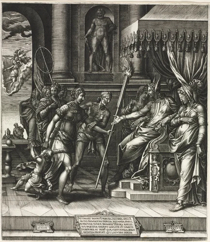 The Calumny of Apelles by Giorgio Ghisi, print, 1560