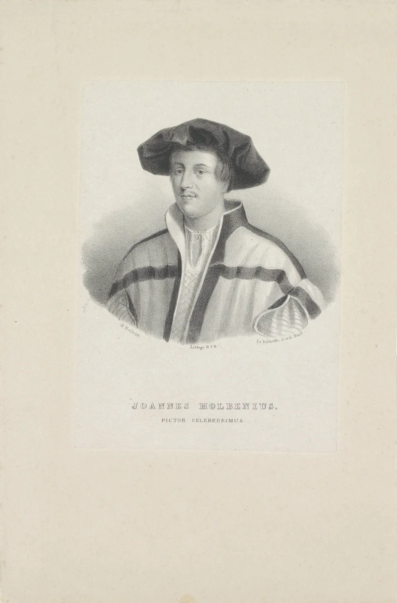 Portret van een man, mogelijk Hans Holbein by anonymous, print, 1822-1845